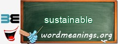 WordMeaning blackboard for sustainable